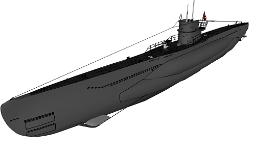 Modern Warship Ship Military Warship Carrier Submarine 3d model