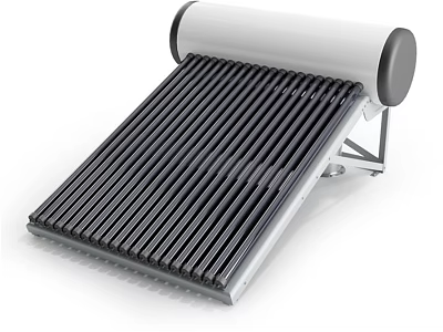 Industrial Equipment Solar Water Heater With Vacuum Tubes Solar Collector And Storage Tank 3d model