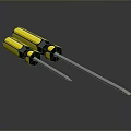 Screwdriver flat screwdriver Phillips screwdriver tool hardware tool processing tool 3d model