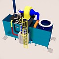 Corona industrial furnace 3d model