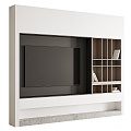 Modern TV wall TV cabinet TV background wall 3d model