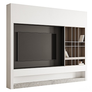 Modern TV wall TV cabinet TV background wall 3d model