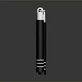 Nunchucks Weapon With Black Metal Handles And Silver Chain Link Design