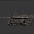 Vintage Military Vehicle Tank Featuring Armored Hull Cannon Tracks And Antennas