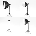 Professional Commercial Studio Photography Lighting Equipment With Light Stands And Softboxes