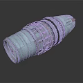 Cylindrical Industrial Metal Equipment With Ring Structures Pipe Connections And Shiny Metallic Surface