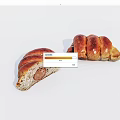 Delicious Sausage Stuffed Bread Freshly Baked with Soft Dough Whole and Sliced