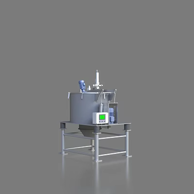 Industrial Mixing Equipment With Metal Frame Precision Control Panel Digital Display And Stainless Steel Tank 3d model