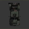 Military Camouflage Tank Exterior With Roof Antenna Equipment And Front Headlights