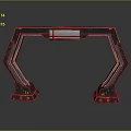 Modern Home Table With Metal Frame And Futuristic Design For Daily Living Use
