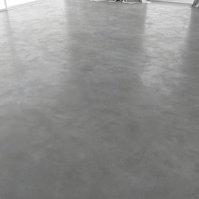 Polished Gray Concrete Floor With Smooth Textured Architectural Surface 3d model