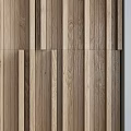 Modern Wooden Wall Paneling With Vertical Slats And Natural Wood Texture