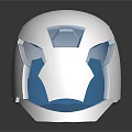 White And Blue Modern Helmet With Stylish Design For Safety And Protection