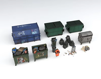 Modern Dumpster 3d model