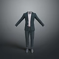 Classic Business Suit Set With Jacket Pants Shirt And Leather Shoes
