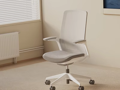 Modern Ergonomic Office Chair with Breathable Mesh Back Armrests and Swivel Wheels 3d model