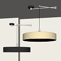 Modern Minimalist Chandeliers Featuring Black And Cream Sleek Round Design for Contemporary Interiors
