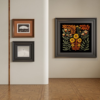 Modern Hanging Paintings 3d model