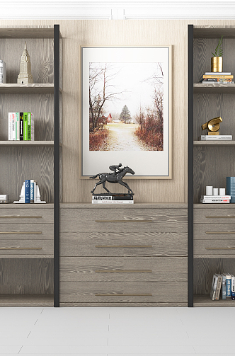 New Chinese Bookcase 3d model