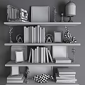 Vintage Cinema Themed Decorative Ornament Set with Books Frames Trophies Film Reels for Shelf