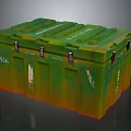 Industrial Green Storage Container With Metal Latches And SDA Side Labels