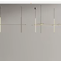 Modern Linear Metal Pendant Lights With Minimalist Design And Multiple Styles 3d model