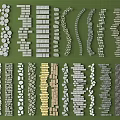 Various Shaped Garden Stepping Stones With Natural Stone Materials And Patterns
