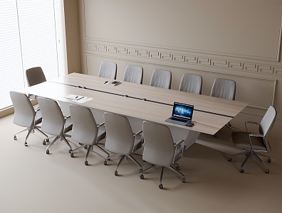 Modern Conference Table and Chair Office Chair 3d model