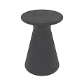 Elegant Black Vanity Table Featuring Textured Conical Decorative Piece 3d model