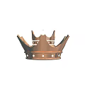 Golden Crown Design With Decorative Spikes And Ornate Circular Patterns
