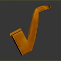 Saxophone Shaped Daily Living Decorative Product With Orange Low Poly Design And Stylish Appearance