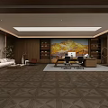 Modern Open Office With Large Windows Wooden Floors Green Plants And City View