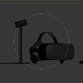Modern VR Headset For Computer Gaming With Microphone Stand And Wireless Remote Controller