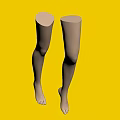 White Mannequin Legs Model Display On Blue Background For Fashion 3d model