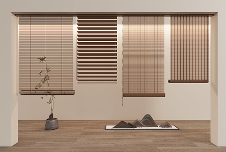 New Chinese Bamboo Shutter 3d model