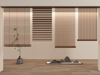 New Chinese Bamboo Shutter 3d model