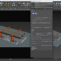 Automated Industrial Equipment With Orange Robotic Arms Handling Large Pipes On Conveyor Belts