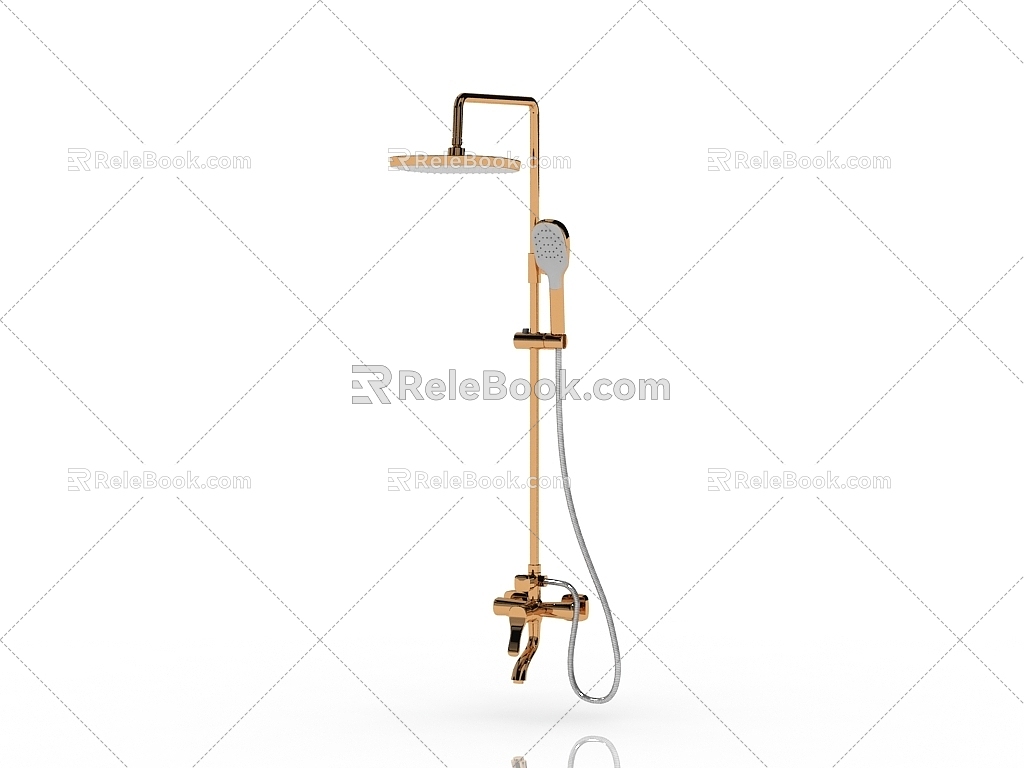 Modern large shower 3d model