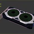 Modern Graphics Card With Dual Cooling Fans And Black White Exterior Design