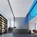 Modern reception area 3d model