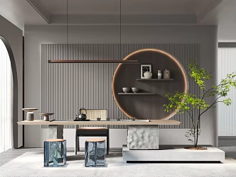 Modern Tea Room Home Tea Room 3d model