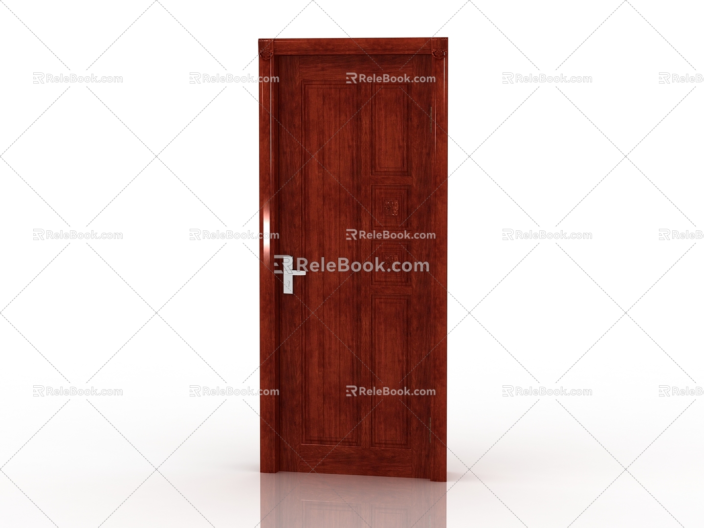 Modern Interior Door Solid Wood Door 3d model