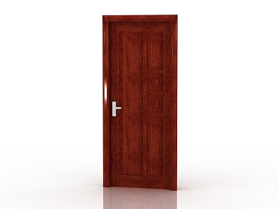 Modern Interior Door Solid Wood Door 3d model