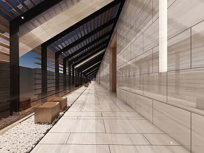 Modern Corridor Hotel Corridor Hotel Corridor Hotel Office Building Public Area Conference Room Office Corridor 3d model