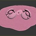 Cute Pink Furniture Set With Armchairs Mirror Side Table And Soft Rug