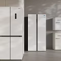 White Different Types of Refrigerators and Freezers Showcased in Contemporary Setting