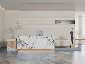 Quiet Front Desk Office Front Desk 3d model