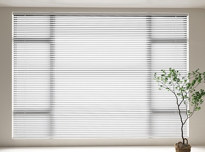 Modern Venetian Blinds Home Silent Blinds Cream Blinds 3d model