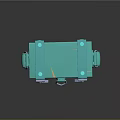 Turquoise Storage Box Design With Metal Clasps Hinges Handle Lock And Rivets