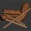 Modern Orange Single Sofa With Plush Arms Stitched Upholstery And Wooden Legs